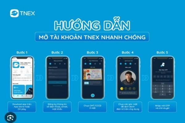 Khách hàng mở tài khoản Tnex đơn giản, nhanh chóng
